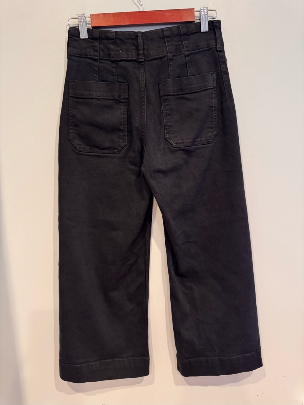 Maeve Colette High-Rise Wide-Leg Denim Jeans Black 27P - Picture 5 of 9